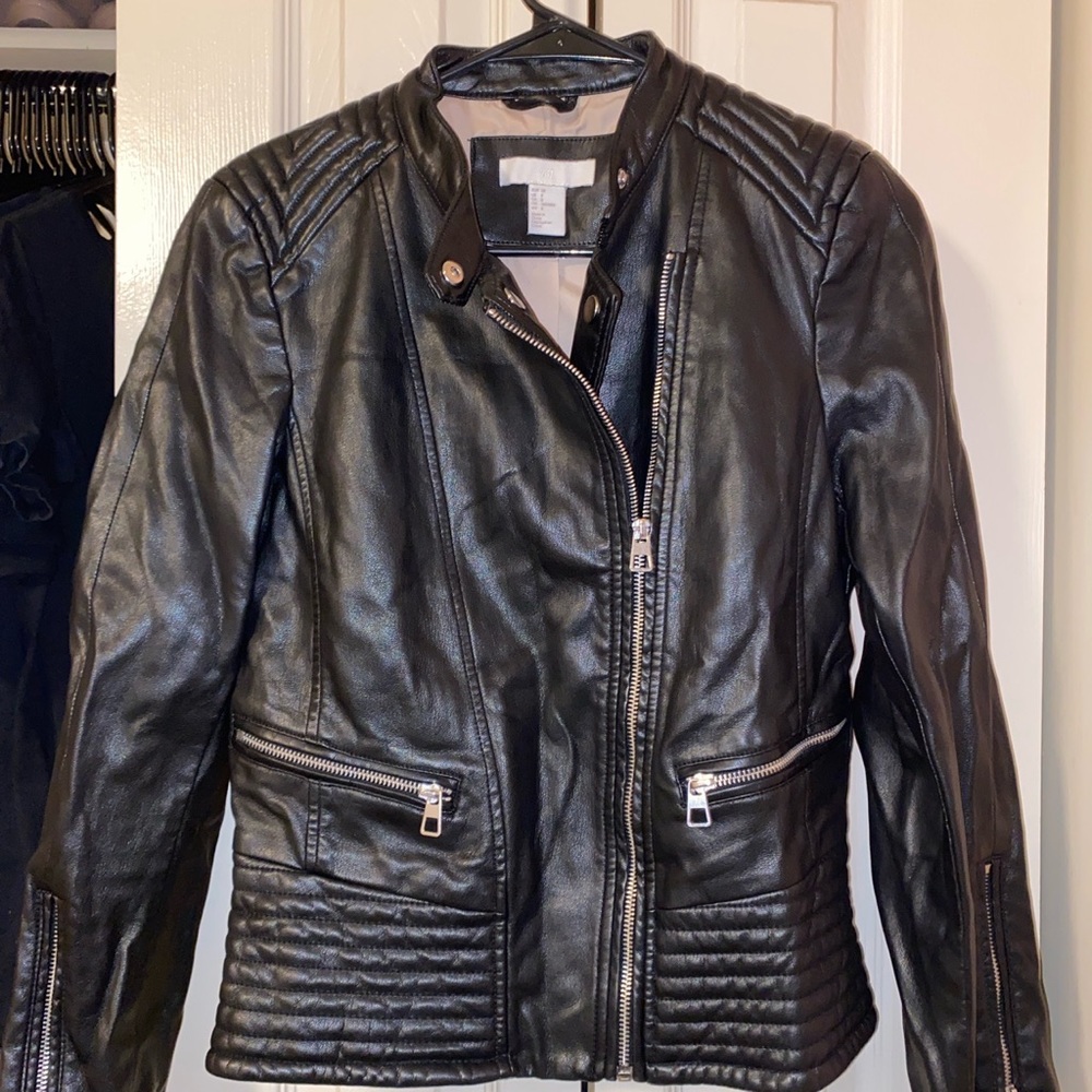 Black Faux Leather - Size Small